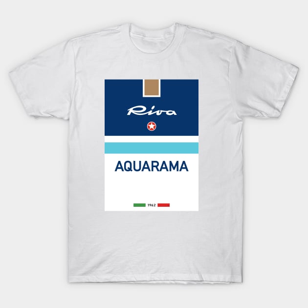 Riva Rivarama 44 Aquarama Runabout Boat Italy T-Shirt by PB Mary